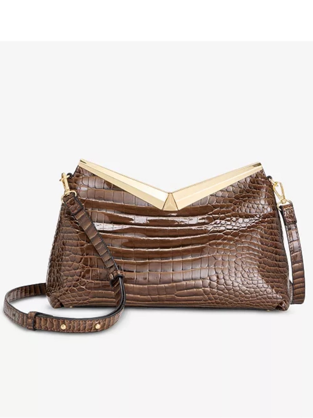 INC Bawdii Croc-Embossed Shoulder Bag
